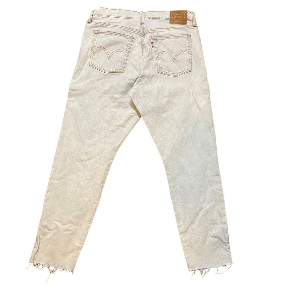 Levi's Premium Wedgie Straight Leg Ankle Fray Jeans Women's Size 31